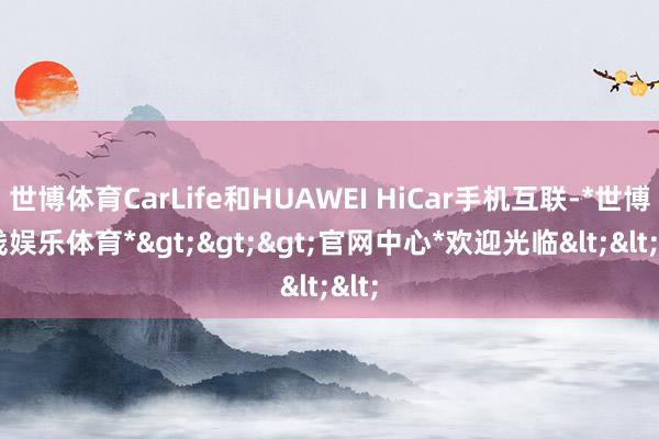 世博体育CarLife和HUAWEI HiCar手机互联-*世博在线娱乐体育*>>>官网中心*欢迎光临<<<