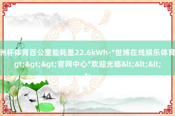 欧洲杯体育百公里能耗是22.6kWh-*世博在线娱乐体育*>>>官网中心*欢迎光临<<<