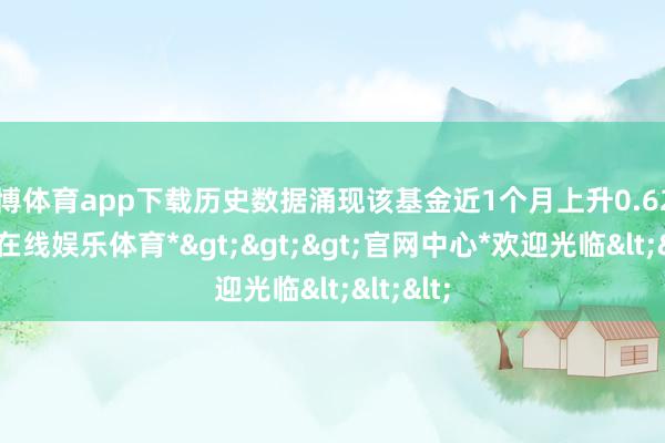 世博体育app下载历史数据涌现该基金近1个月上升0.62%-*世博在线娱乐体育*>>>官网中心*欢迎光临<<<