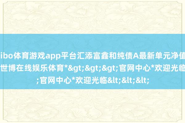 shibo体育游戏app平台汇添富鑫和纯债A最新单元净值为1.0331元-*世博在线娱乐体育*>>>官网中心*欢迎光临<<<